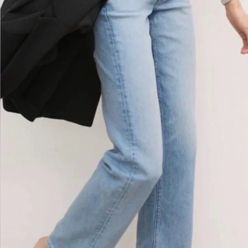 AYR the Roadie Jeans Women’s Relaxed Straight Leg Vintage Look Sz 32L -BRAND NEW